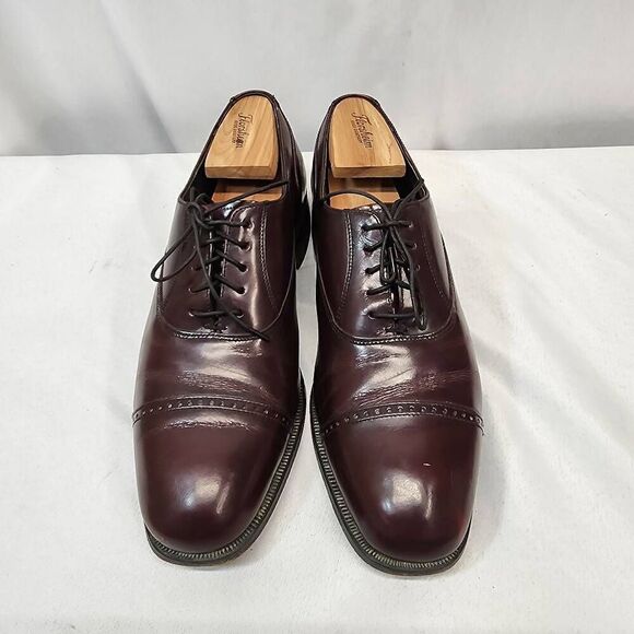 Florsheim Leather Burgundy Cap Toe Balmoral 10.5 D Oxford  display picture 2